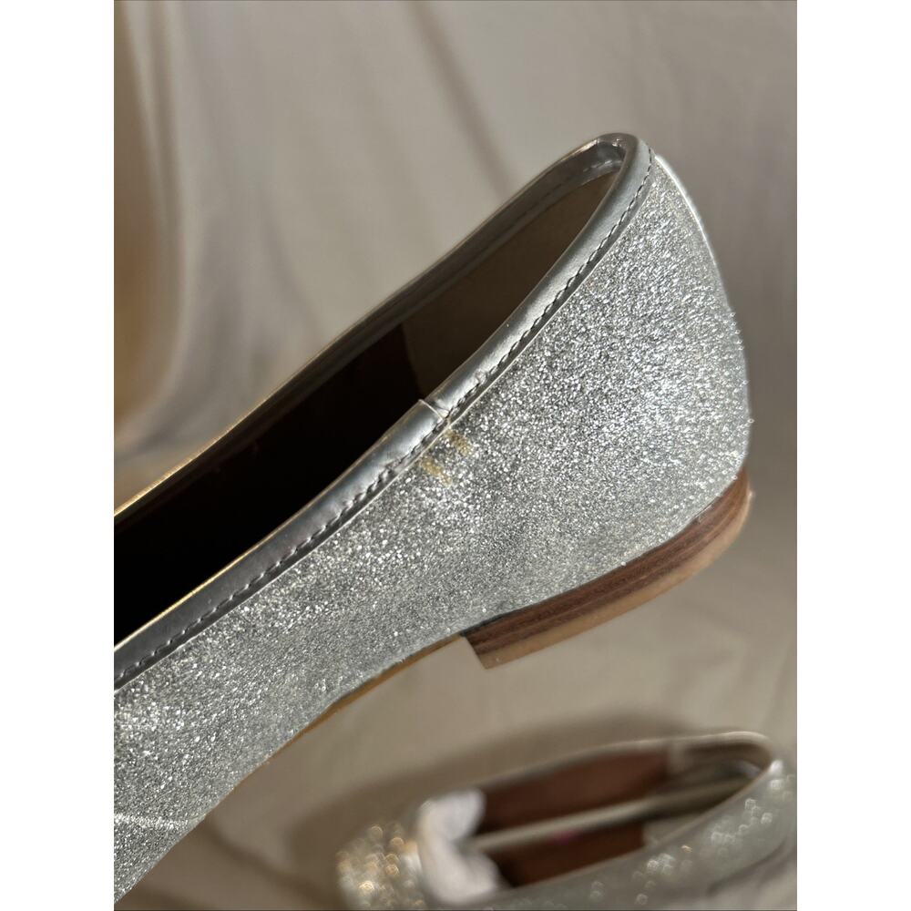 Ros Hommerson Odelle Silver Glitter Ballet Flats Flexble Womans Size 11.5 W/Box - Picture 12 of 16